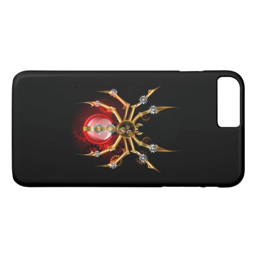 Steampunk spider on black Case-Mate iPhone case (Achterkant (Horizontaal))