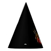 Steampunk spider on black feesthoedjes (Links)