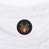 Steampunk spider on black labels (Aangebracht)