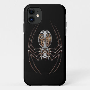 Steampunk Spider op Black iPhone 11 Hoesje