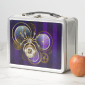 Steampunk Spider op Paarse achtergrond (In situ)