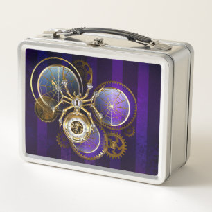 Steampunk Spider op Paarse achtergrond