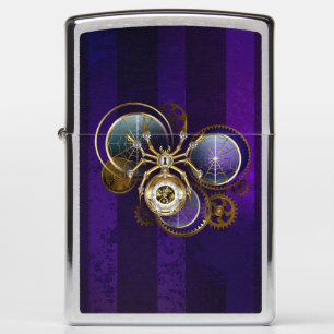 Steampunk Spider op Paarse achtergrond