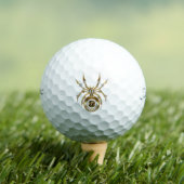 Steampunk Spider op Paarse achtergrond Golfballen (Insitu Shirt)