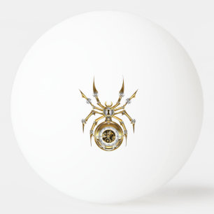 Steampunk Spider op Paarse achtergrond Pingpongballen