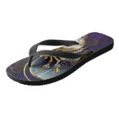 Steampunk Spider op Paarse achtergrond Teenslippers (Schuin)