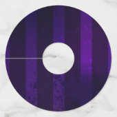 Steampunk Spider op Paarse achtergrond Wijnglaslabel (Achterkant)