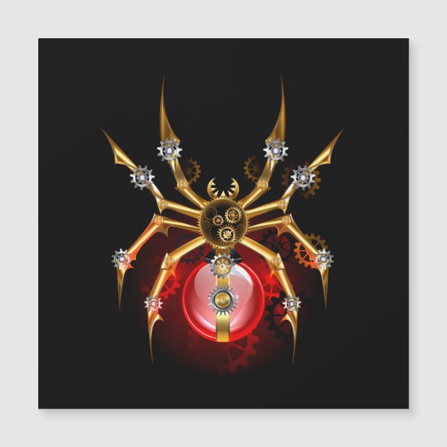 Steampunk spin op zwart (Voorkant)