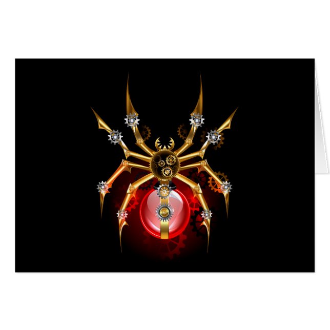 Steampunk spin op zwart (Voorkant Horizontaal)