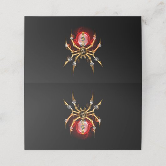 Steampunk spin op zwart (Buitenkant ongevouwen)