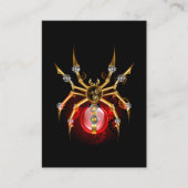 Steampunk spin op zwart afsprakenkaartje (Voorkant)