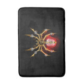 Steampunk spin op zwart badmat (Voorkant Verticaal)