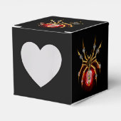 Steampunk spin op zwart bedankdoosjes (Voorkant Zijde)