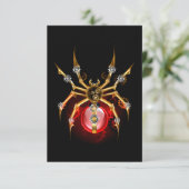 Steampunk spin op zwart bedankkaart (Staand voorkant)