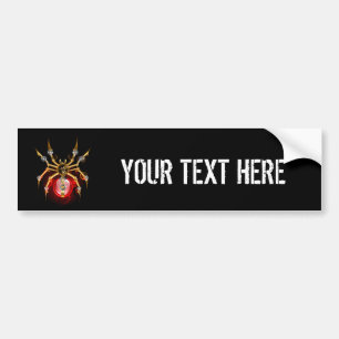 Steampunk spin op zwart bumpersticker