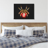 Steampunk spin op zwart canvas afdruk (Insitu (Slaapkamer))