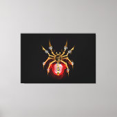 Steampunk spin op zwart canvas afdruk (Voorkant)