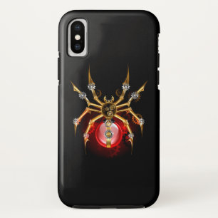 Steampunk spin op zwart iPhone XS hoesje