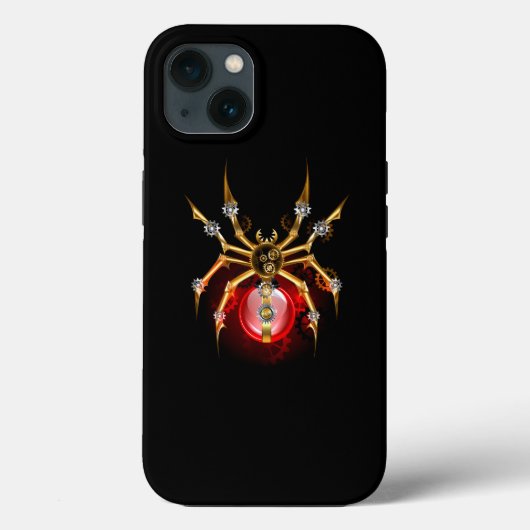 Steampunk spin op zwart Case-Mate iPhone case (Achterkant)