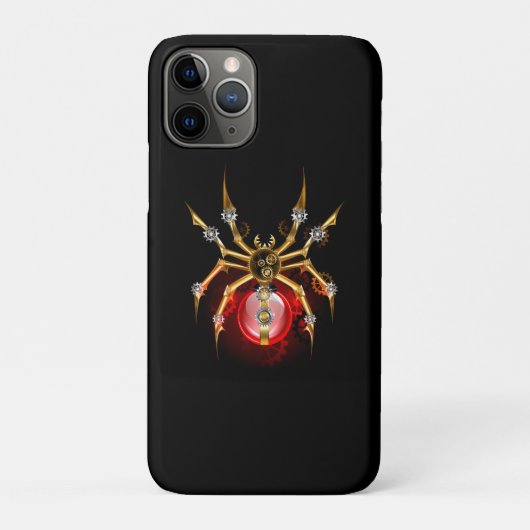 Steampunk spin op zwart Case-Mate iPhone case (Achterkant)