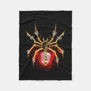 Steampunk spin op zwart fleece deken