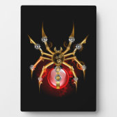 Steampunk spin op zwart fotoplaat (voorkant)