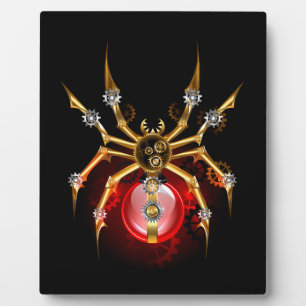 Steampunk spin op zwart fotoplaat