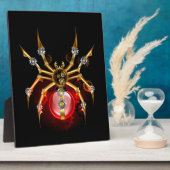 Steampunk spin op zwart fotoplaat (Zijkant)