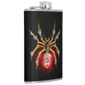 Steampunk spin op zwart heupfles (Rechts)