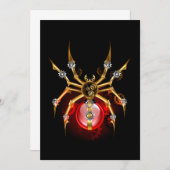 Steampunk spin op zwart kaart (Voorkant / Achterkant)