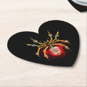 Steampunk spin op zwart kartonnen onderzetters (Gekanteld)