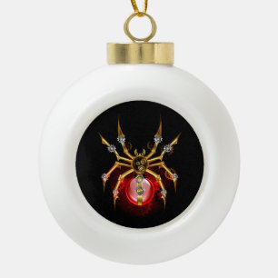 Steampunk spin op zwart keramische bal ornament