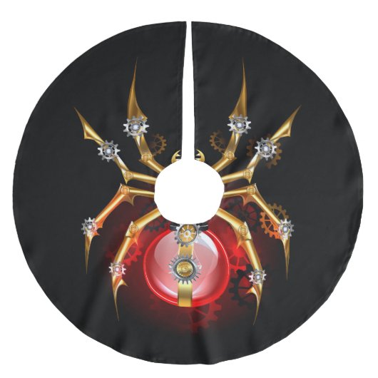 Steampunk spin op zwart kerstboom rok (Voorkant)