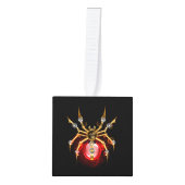 Steampunk spin op zwart kubus ornament (Voorkant)