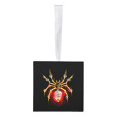 Steampunk spin op zwart kubus ornament (Rechts)