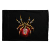 Steampunk spin op zwart kussensloop (Achterkant-Links)