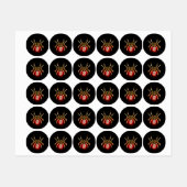 Steampunk spin op zwart labels (Vel)