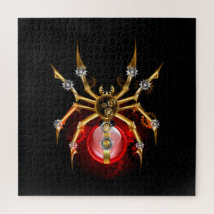 Steampunk spin op zwart legpuzzel