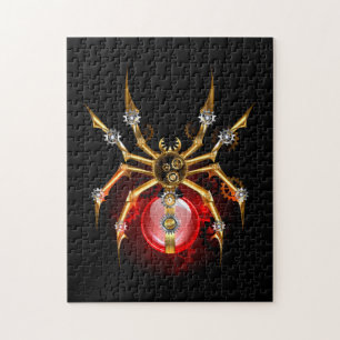 Steampunk spin op zwart legpuzzel