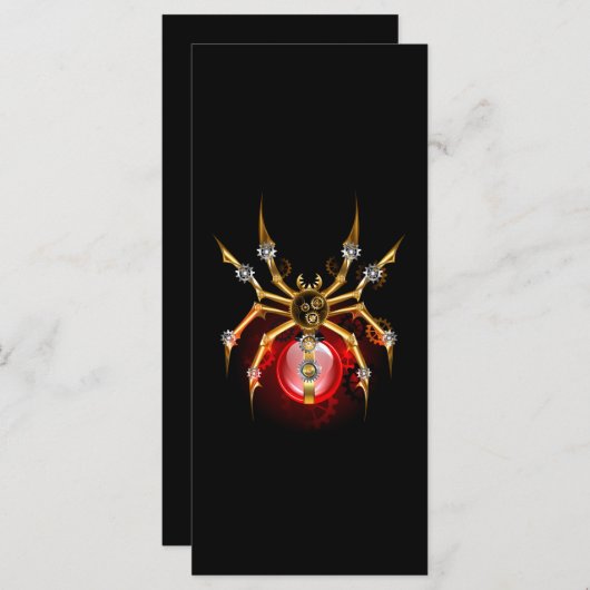 Steampunk spin op zwart menu (Voorkant / Achterkant)