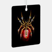 Steampunk spin op zwart metalen ornament (Voorkant Rechts)