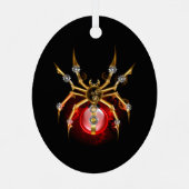 Steampunk spin op zwart metalen ornament (Achterkant)