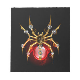 Steampunk spin op zwart notitieblok