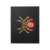 Steampunk spin op zwart notitieblok (Gedraaid)