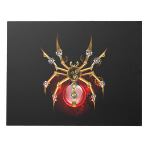 Steampunk spin op zwart notitieblok