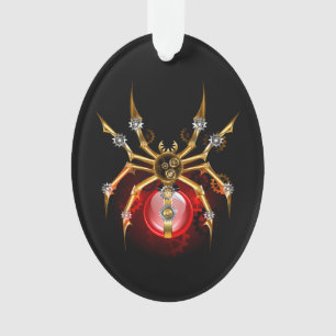 Steampunk spin op zwart ornament