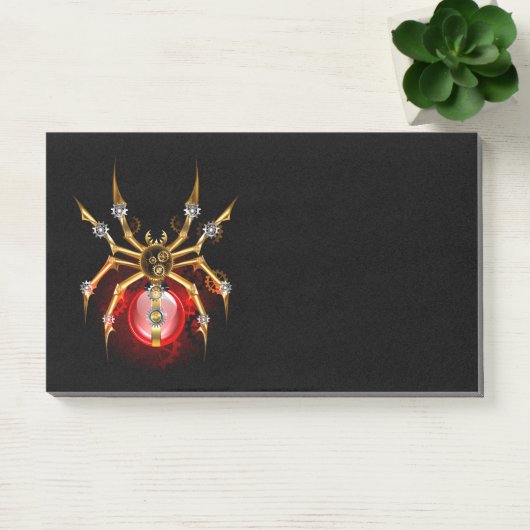 Steampunk spin op zwart post-it® notes (Kantoor)