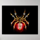 Steampunk spin op zwart poster (Voorkant)