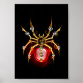 Steampunk spin op zwart poster (Voorkant)