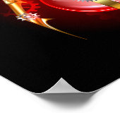 Steampunk spin op zwart poster (Hoek)